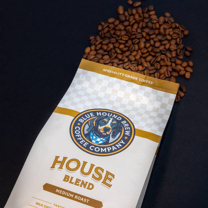Blue Hound Brew - Wholesale Coffee Beans - Blue Hound Brew House Blend Coffee - Whole Bean or Ground