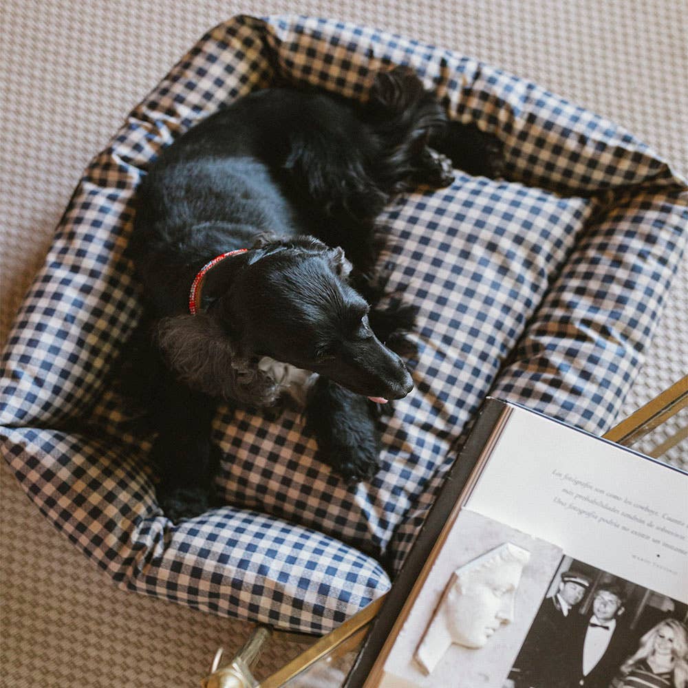 Ladran Gaucho - Wholesale Pet Bed - Dog - Vichy Blue Waterproof Bed Cover2