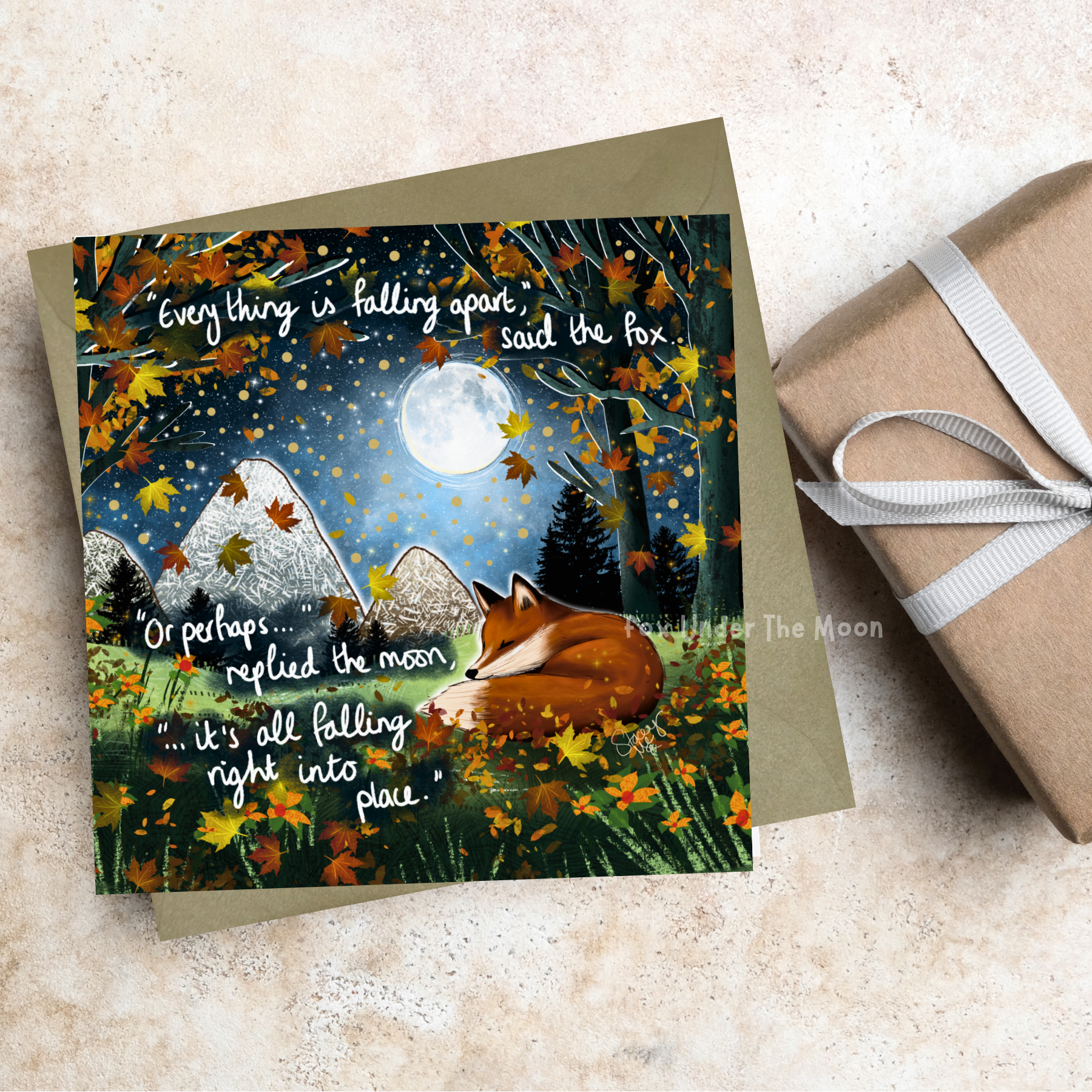 Fox Under The Moon – wholesale Everyday greeting card – 'Falling Apart' - Greeting Card From Fox Under The Moon1