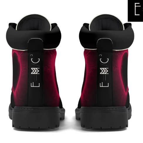 E=M/C2 - Wholesale Boots - Men's - E=M/C2 Men's Black Hole Pink Leather All Season Boots 2
