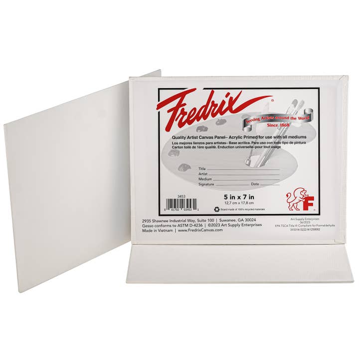 MacPherson's - Wholesale Blank Canvas - FREDRIX Artist Series Primed Canvas Panels 5x7 3-pack