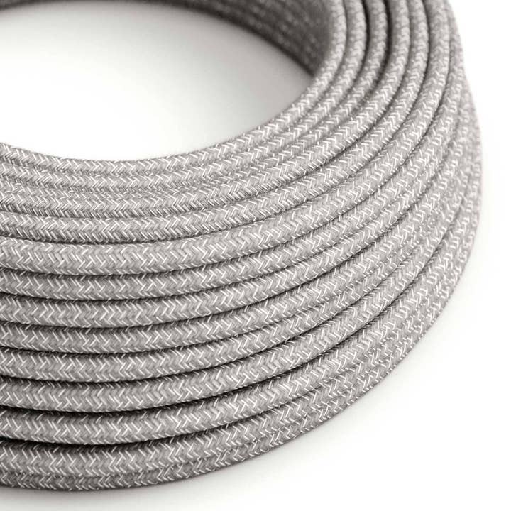 Grey Melange Linen Textile Cable - The Original Creative-Cables - for wholesale by LIGHTINUP S.R.L.