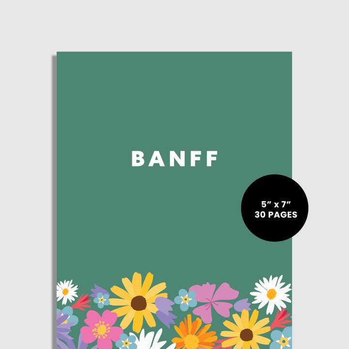 Taccuino con Fiori di Banff - 5"x7", Souvenir di Banff per la vendita all'ingrosso da parte di Wildly Supply Co.