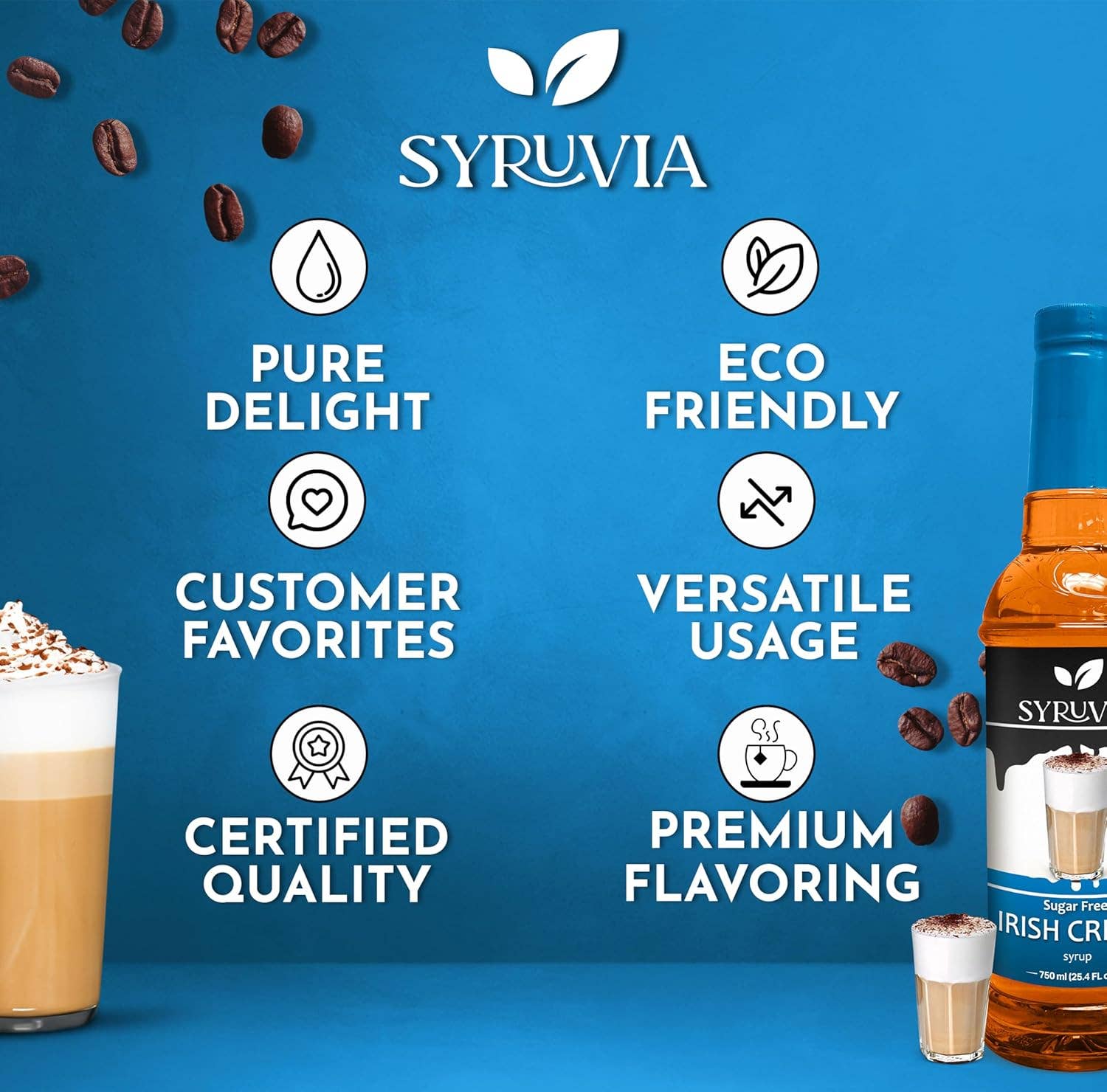 Syruvia - Wholesale Flavored Syrup - Sugar-Free Irish Cream Syrup3