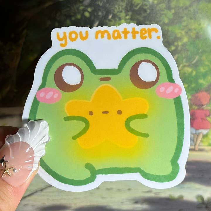 Simply Froggie Shop - Wholesale Sticker - You Matter Star Frog Sticker 0