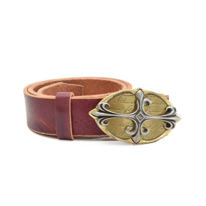 Læderbælte Lilla med udskifteligt spænde SereneGlo for engroshandel hos FIBO