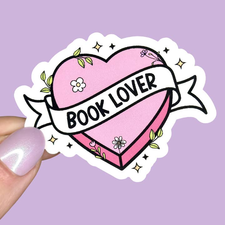 Book Lover Sticker for wholesale by Hailey Liz Designs
