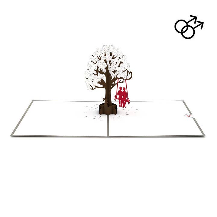 Lovepop Cards - Wholesale Love Card - Two Guys on a Swing 5''x7'' Card, Pop-Up Cards (-30%)