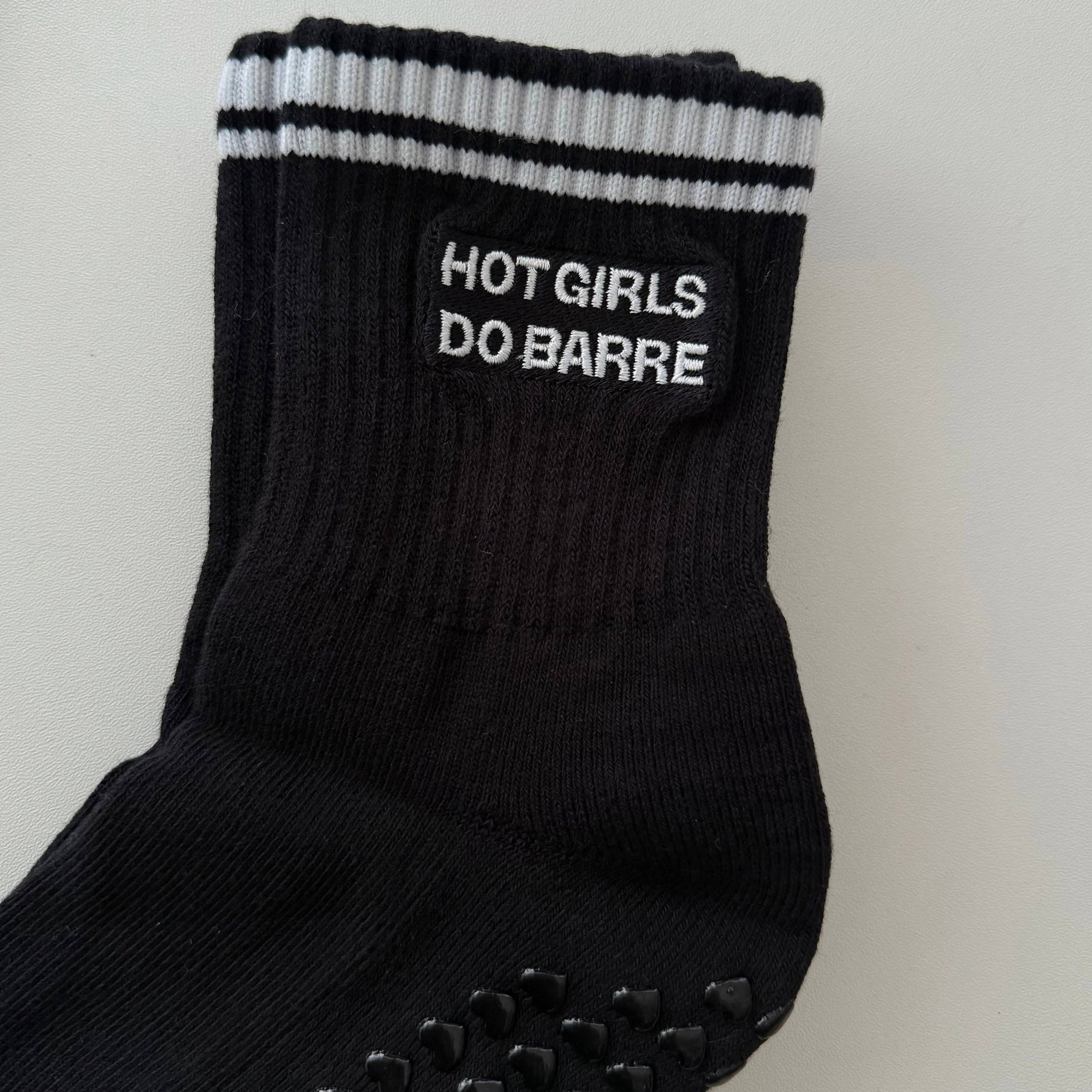 Pilabarre - Wholesale Socks - Women's - Hot Girls Do BARRE Socks - Black4