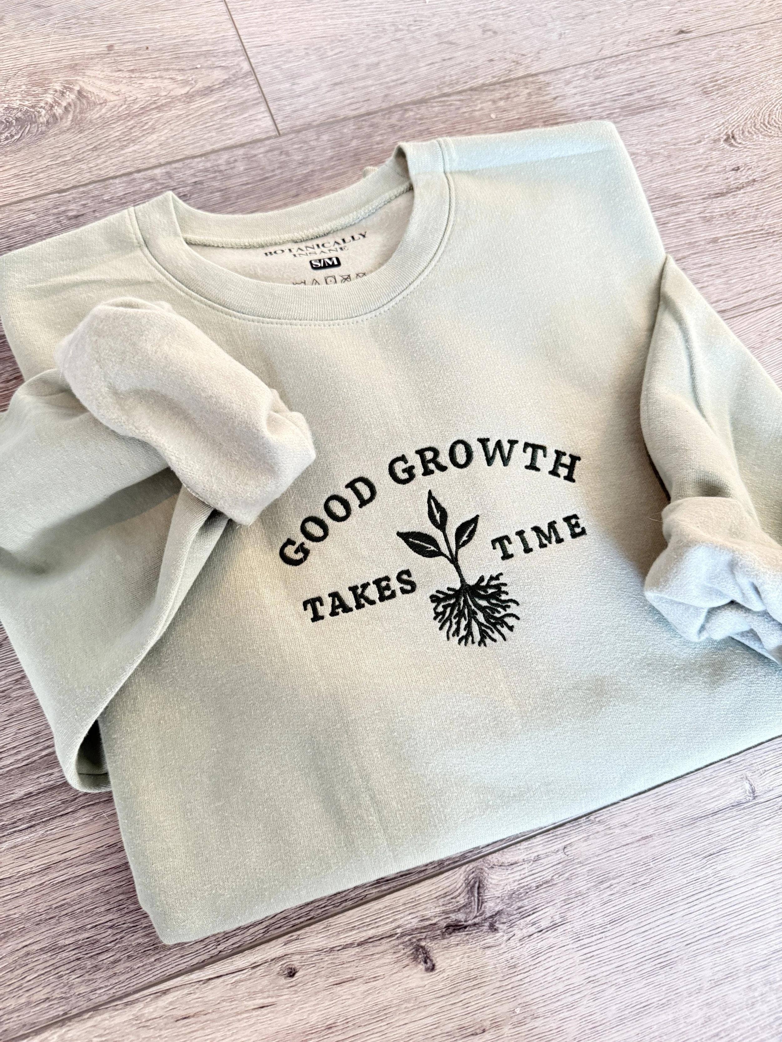 Botanically Insane - Wholesale Sweatshirt - Unisex - Good Growth Embroidered Crewneck Sweatshirt1