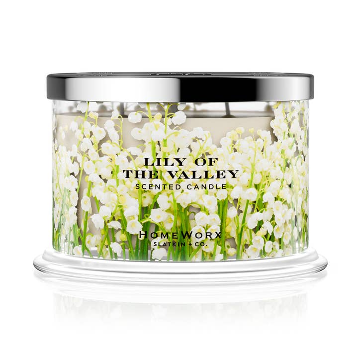 Lily of the Valley 18-oz 4-Wick Candle for wholesale by HomeWorx by Slatkin + Co.