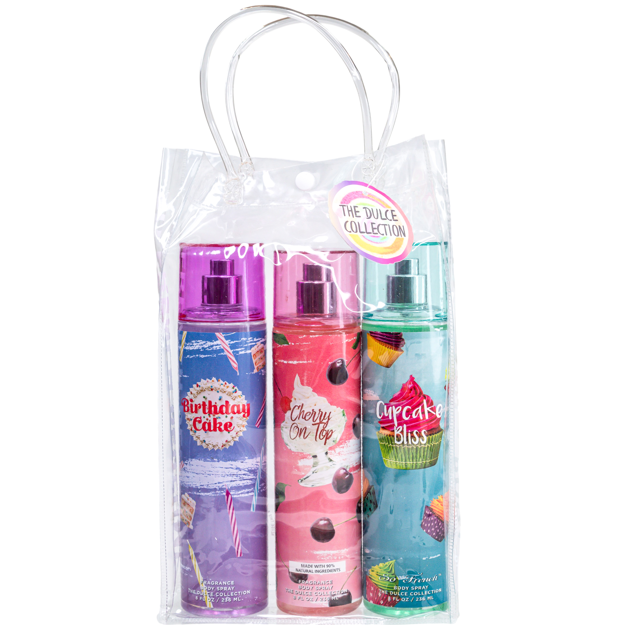 So French Perfumes - Wholesale Face & Body Mist/Water - The Dulce Collection 3-Piece Patisserie Body Spray Set1