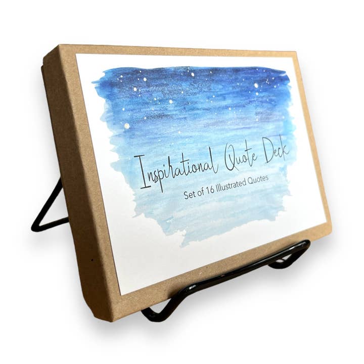 Coffret cadeau avec citations inspirantes illustrées | Accessoire de bureau pour la vente par Whimsicals Paperie