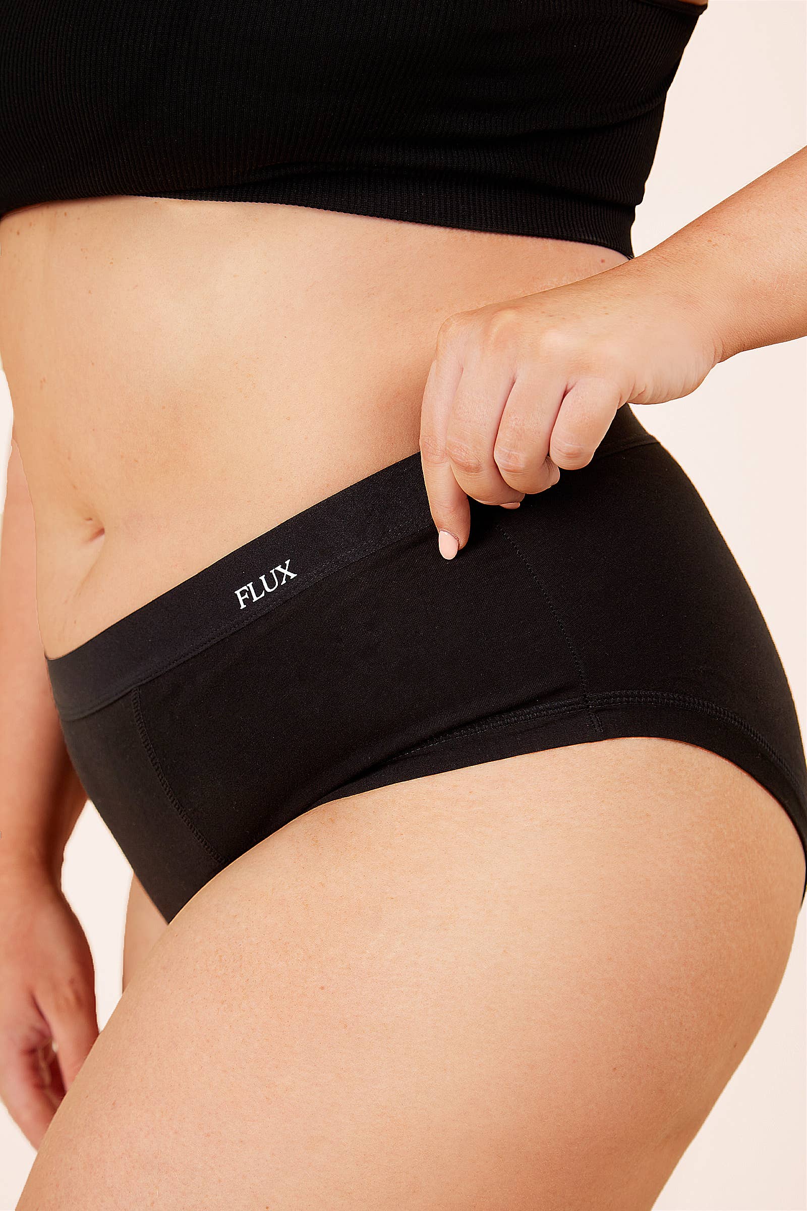 Black fluxies Brief - Period Underwear - Moderate Absorbency for wholesale on Faire0