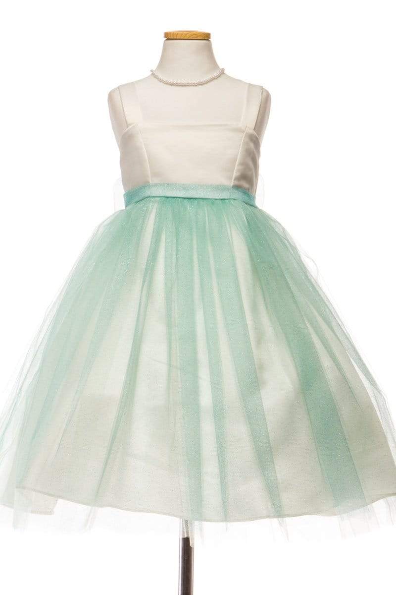 Petite Adele - Vente Robe – enfant - Robe Chloe en satin avec jupe en tulle pailleté7
