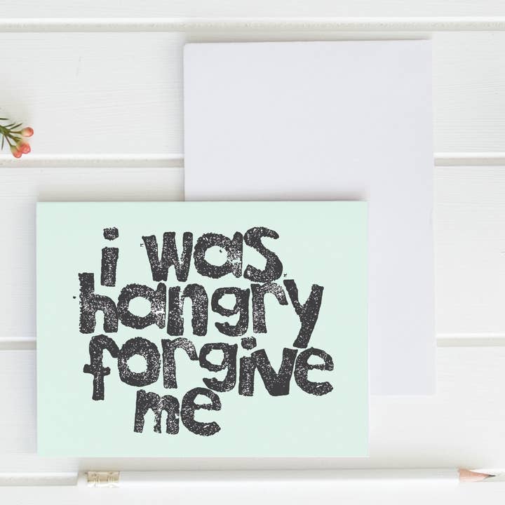 Moonlight Makers - Wholesale I'm Sorry Card - I Was Hangry, Forgive Me - Funny Greeting Cards - SALE