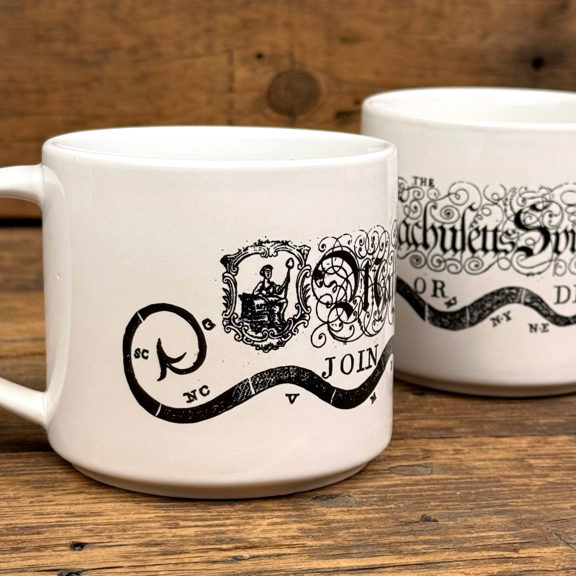Liberty & Co. - Wholesale Coffee Mug - Massachusetts Spy "Join or Die" Mug2