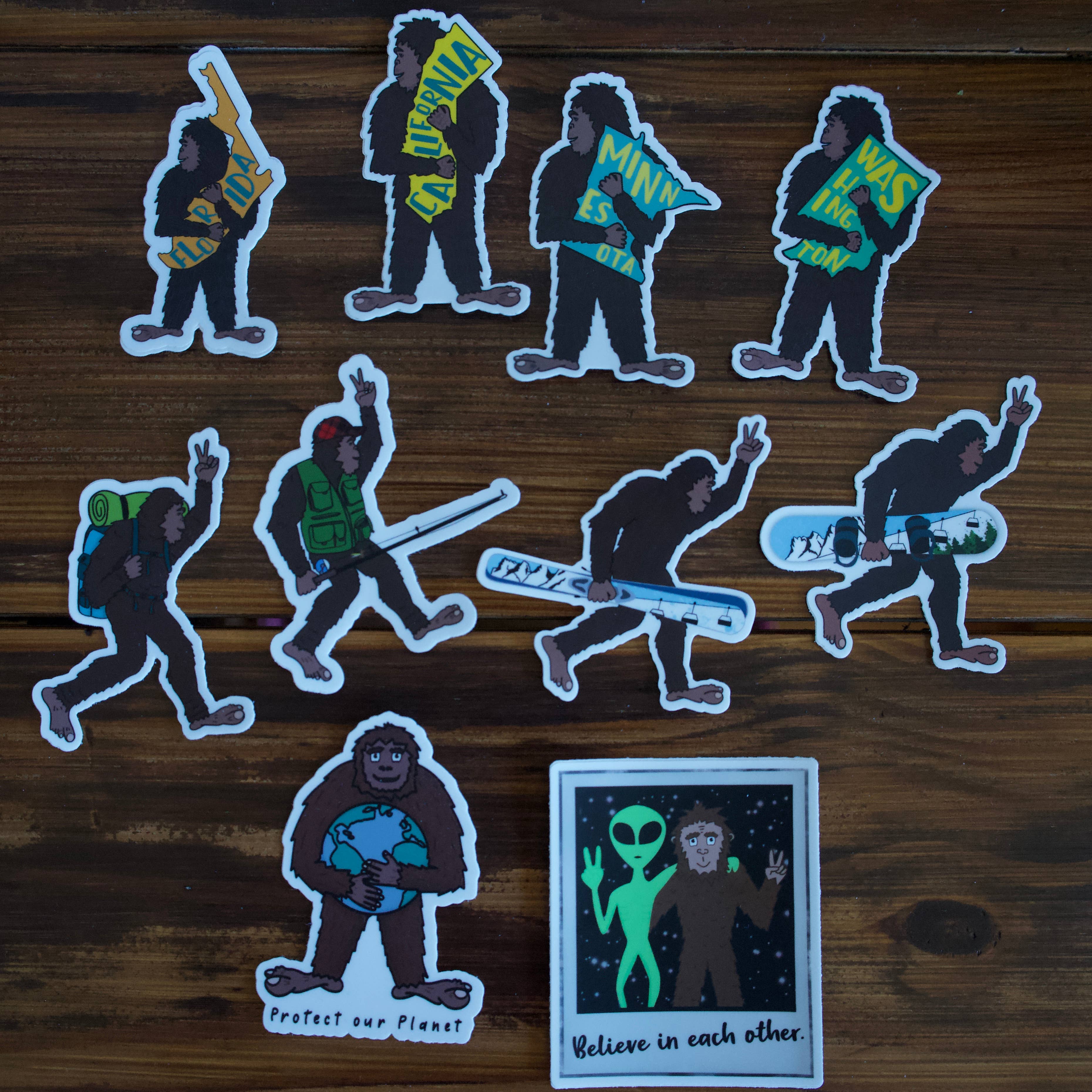 Jones Sticker Co - Wholesale Sticker - BigFoot Hiker Sticker2
