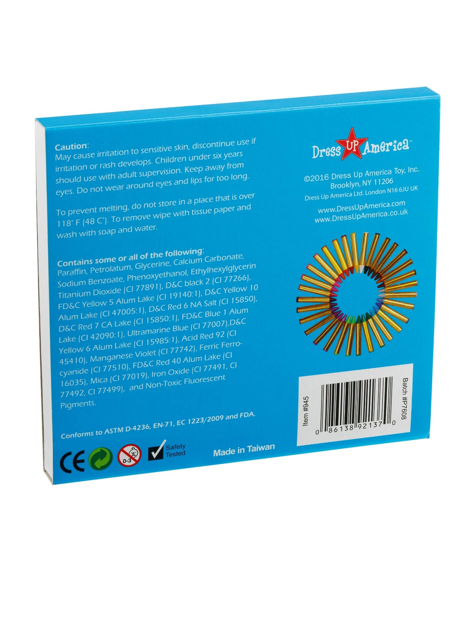 Dress Up America – Maquilhagem de brincar/pintura facial - Crianças por atacado – Kit de Pintura Facial com 32 Cores4