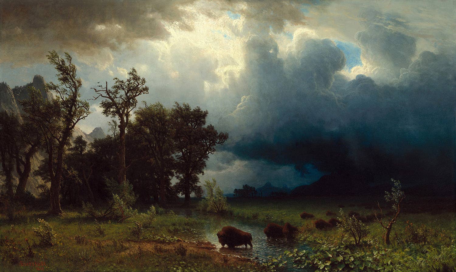 Keep Calm Collection - Wholesale Art Print - Buffalo Trail: The Impending Storm by Albert Bierstadt0
