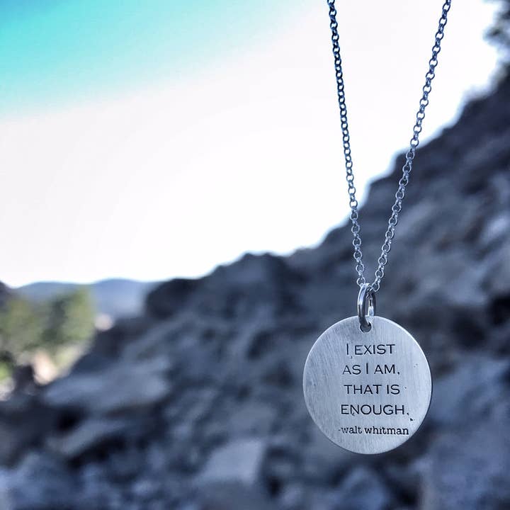 Walt Whitman "Existo como sou..." Pendente por atacado de Krista Tranquilla Studio