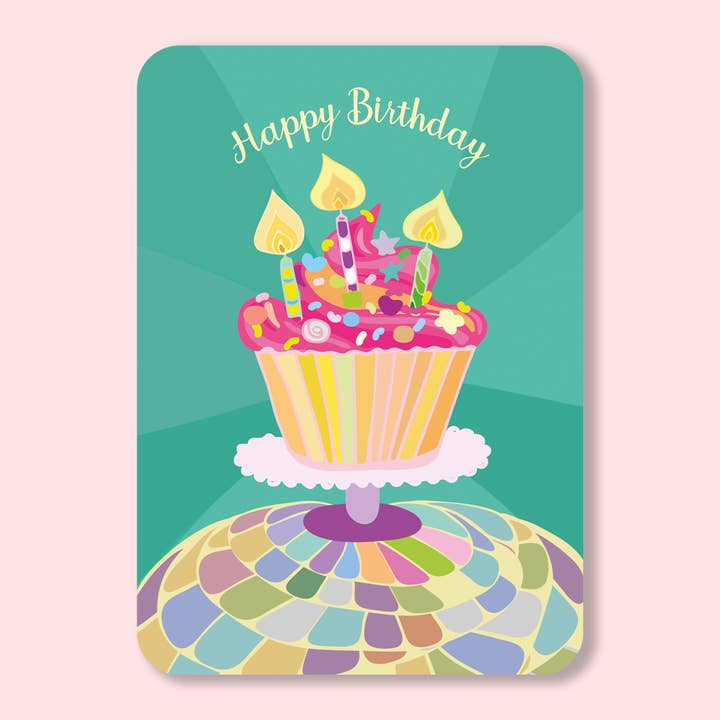 Geburtstag Cupcake Postkarte für den Großhandel von Oditti