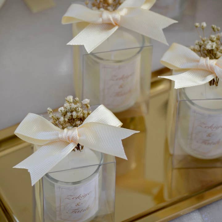 Uniq Favors - Wholesale Party Favor - Glass Candle Gifts, Personalized Candle Favor, Party Gifts1