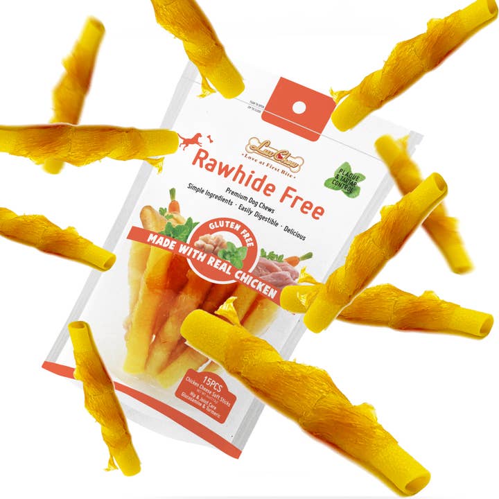 WholeChew - Wholesale Pet treats – Dog - LuvChew Chicken Dog Treats Sticks 15pcs/pack