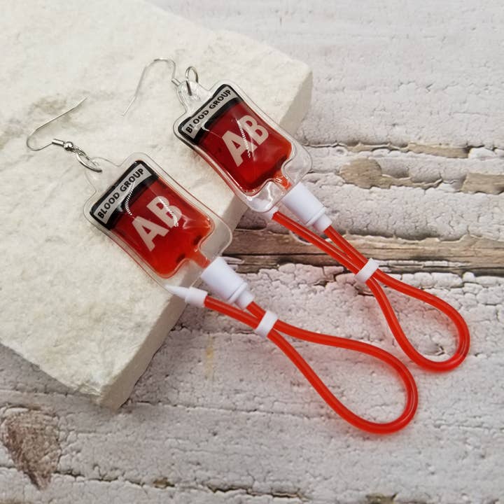 Treasure Wholesale - Wholesale Dangle Earrings - Halloween Blood Plasma Earrings2