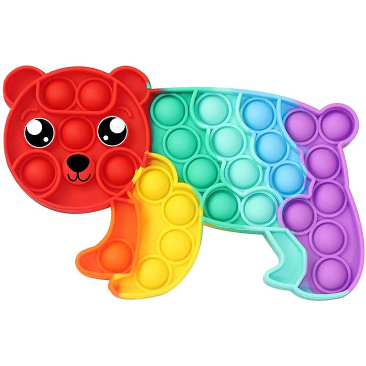 PR GROUPS LLC - Wholesale Fidget Toy - Kids - Mix Animal Pop It Fidget Kids Toy- Assorted