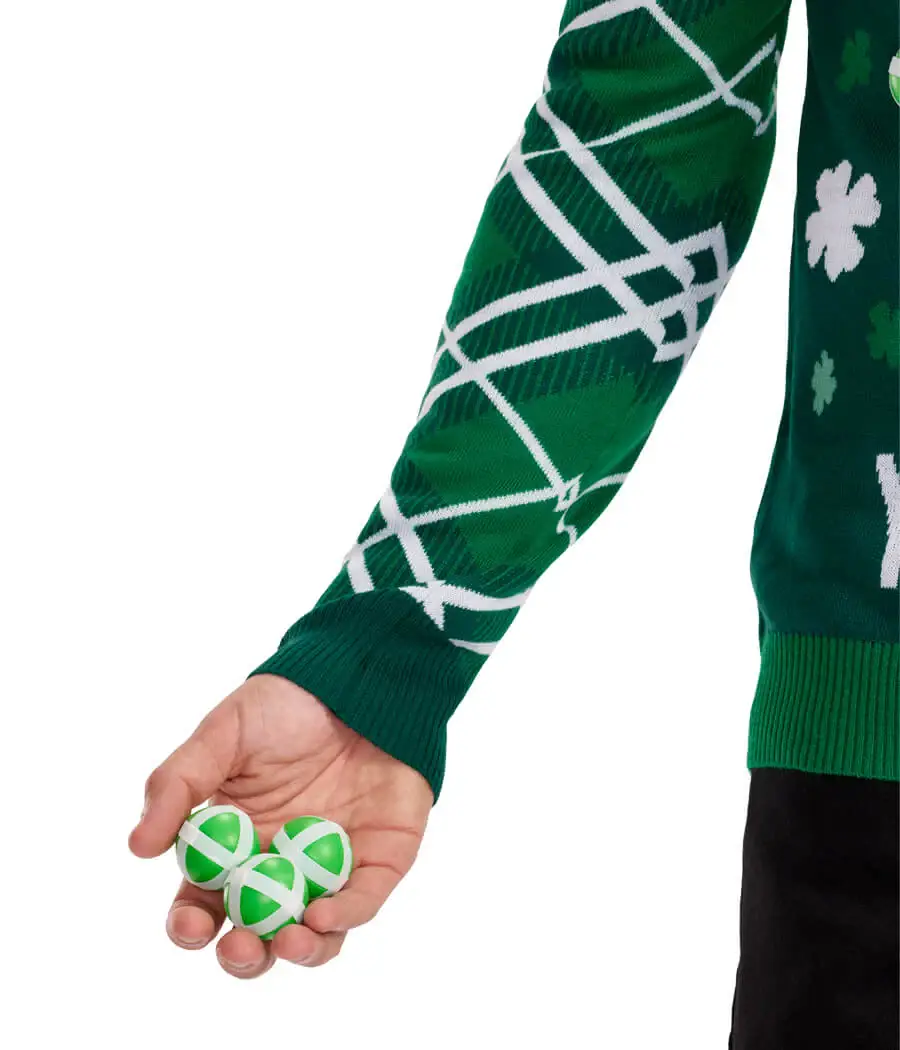 Tipsy Elves - Wholesale Knit Sweater - Men's - Men's St. Paddy's Day Drinking Game Interactive Game Sweater3