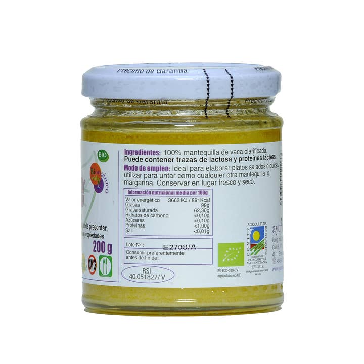 Ayurveda Auténtico - Venta al por mayor Aceite de cocina - Ghee Ecológico 200gr
