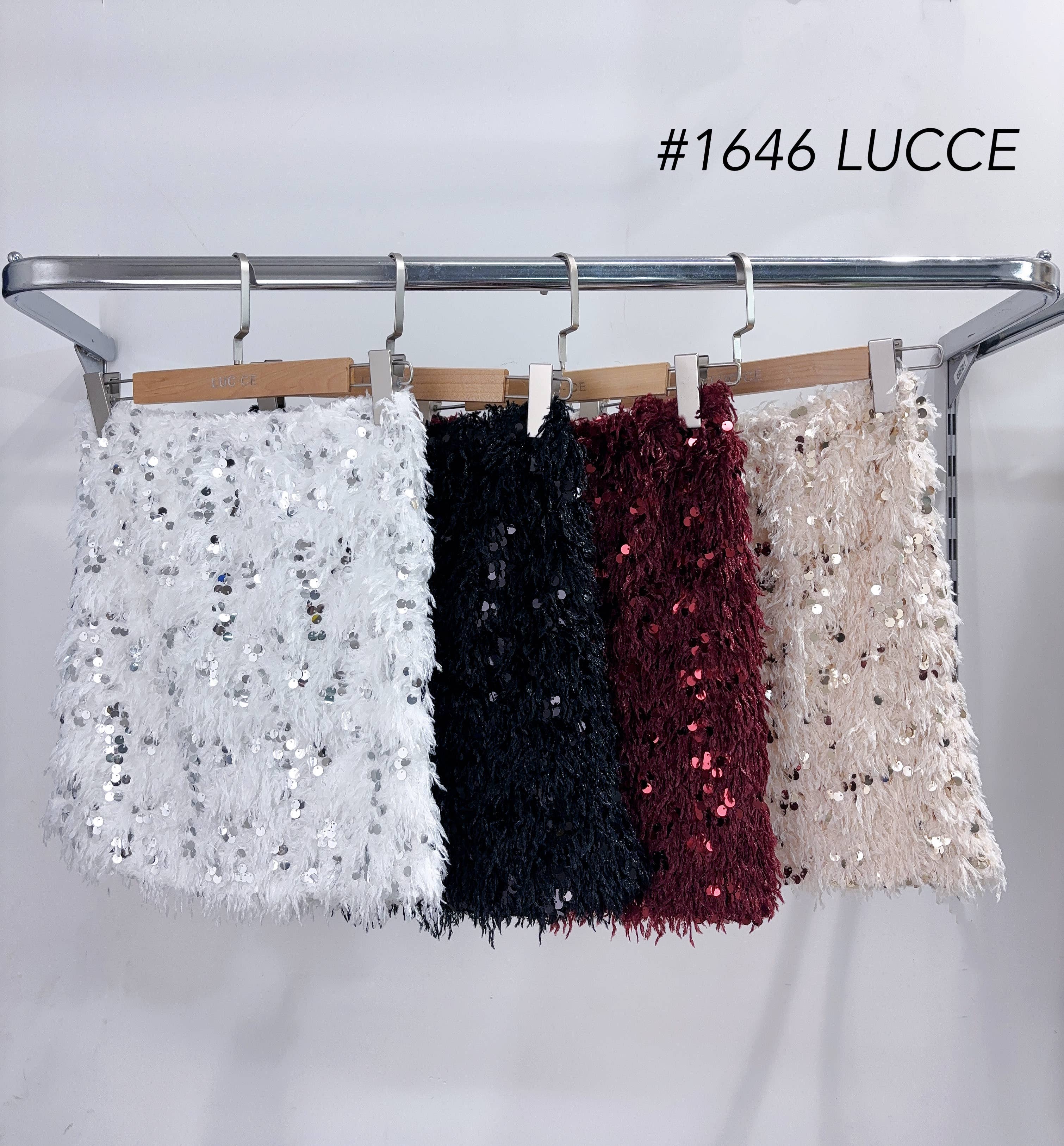 LUCCE - Venta al por mayor Falda - Mujer - Falda de plumas y lentejuelas - 16463