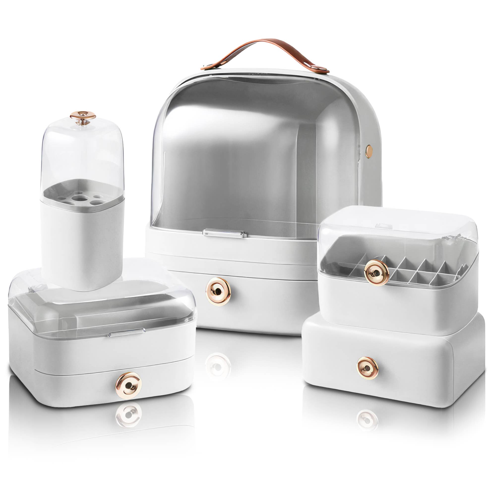 FC Design - Wholesale Makeup Storage Box - 5 PC Set Utility Cosmetics Makeup Storage Organizer Solution2