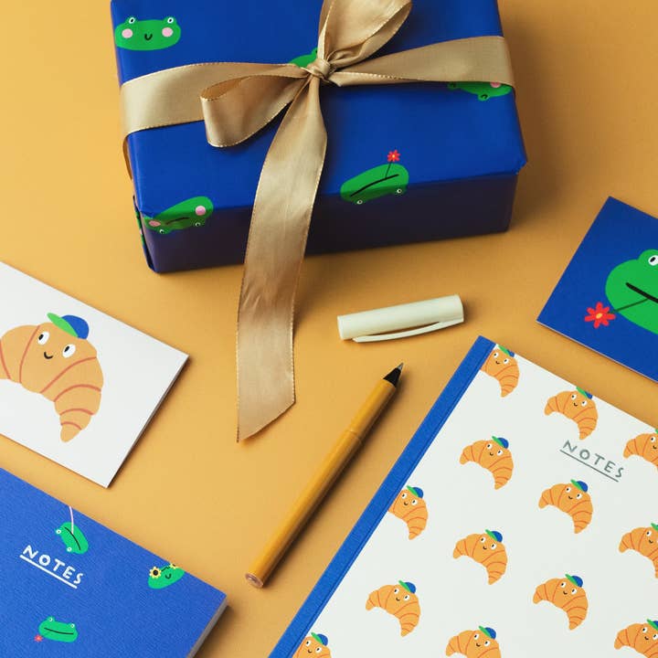 Rumble Cards - Wholesale Flat Wrap - Froggy Wrapping Paper - Frogs - Gift Wrap - Fun - Cute
