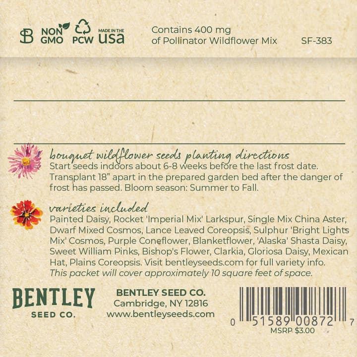 Bentley Seed Co. - Wholesale Thinking of You Card - Thinking of You Bouquet - Wildflower Mix Seed Packets1