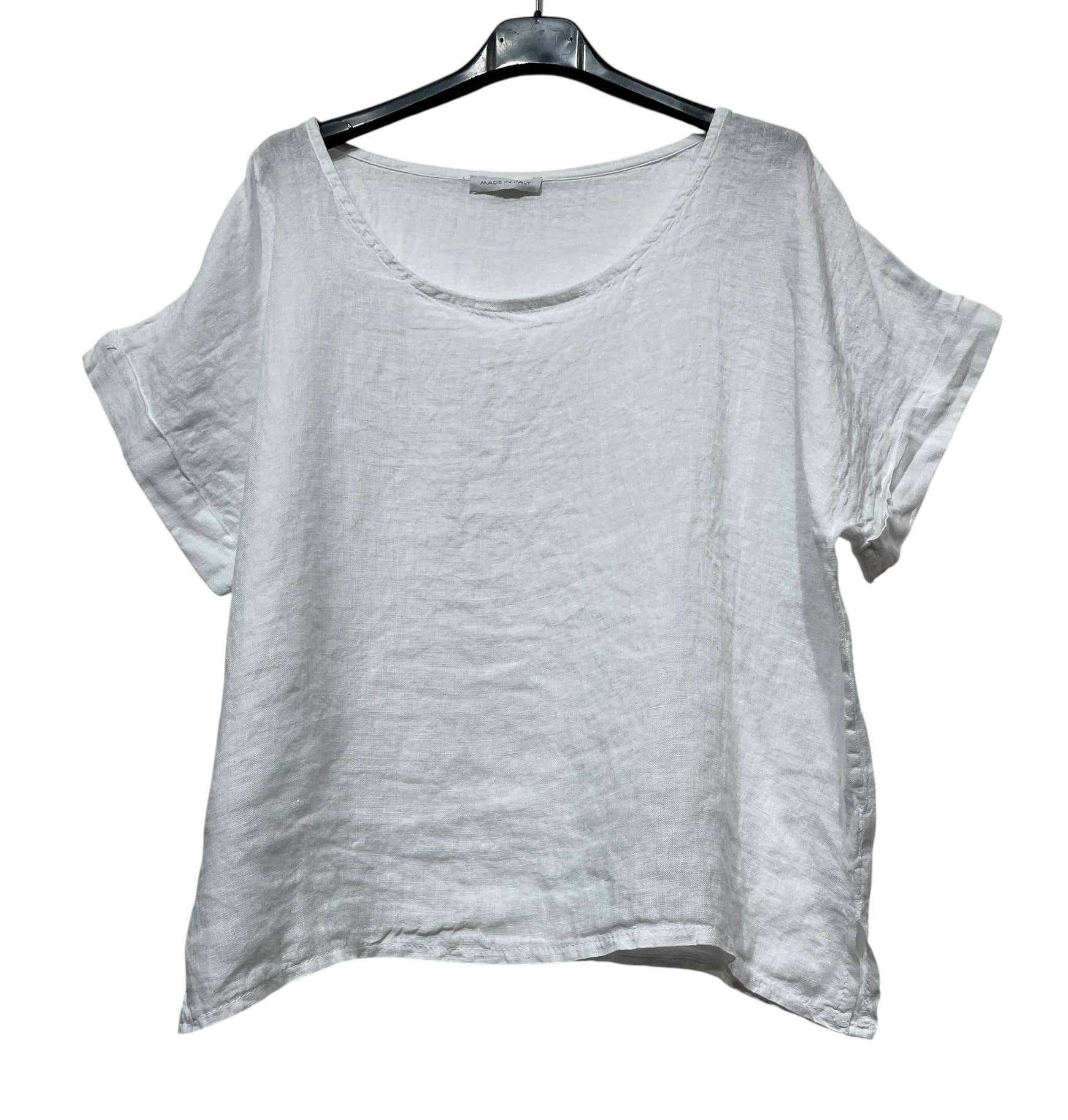 LINEN & COTTON HOUSE – T-shirt – Mulher por atacado – TOP UNI EM LIN 013320