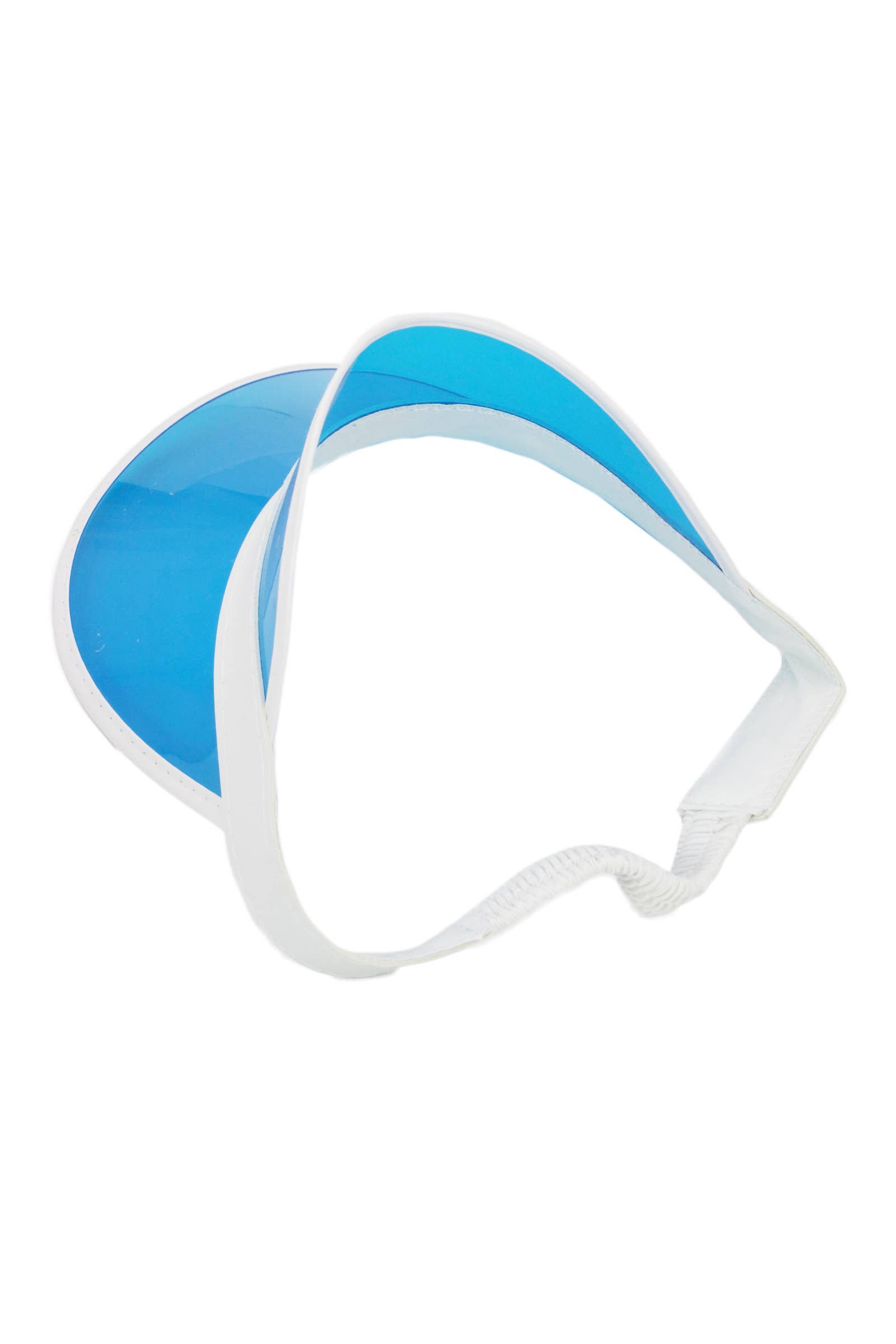 Cap Zone – Engroshandel Visir - Dame – Vibrant Translucent Plast Hvid PVC Kant Elastisk Skærm3