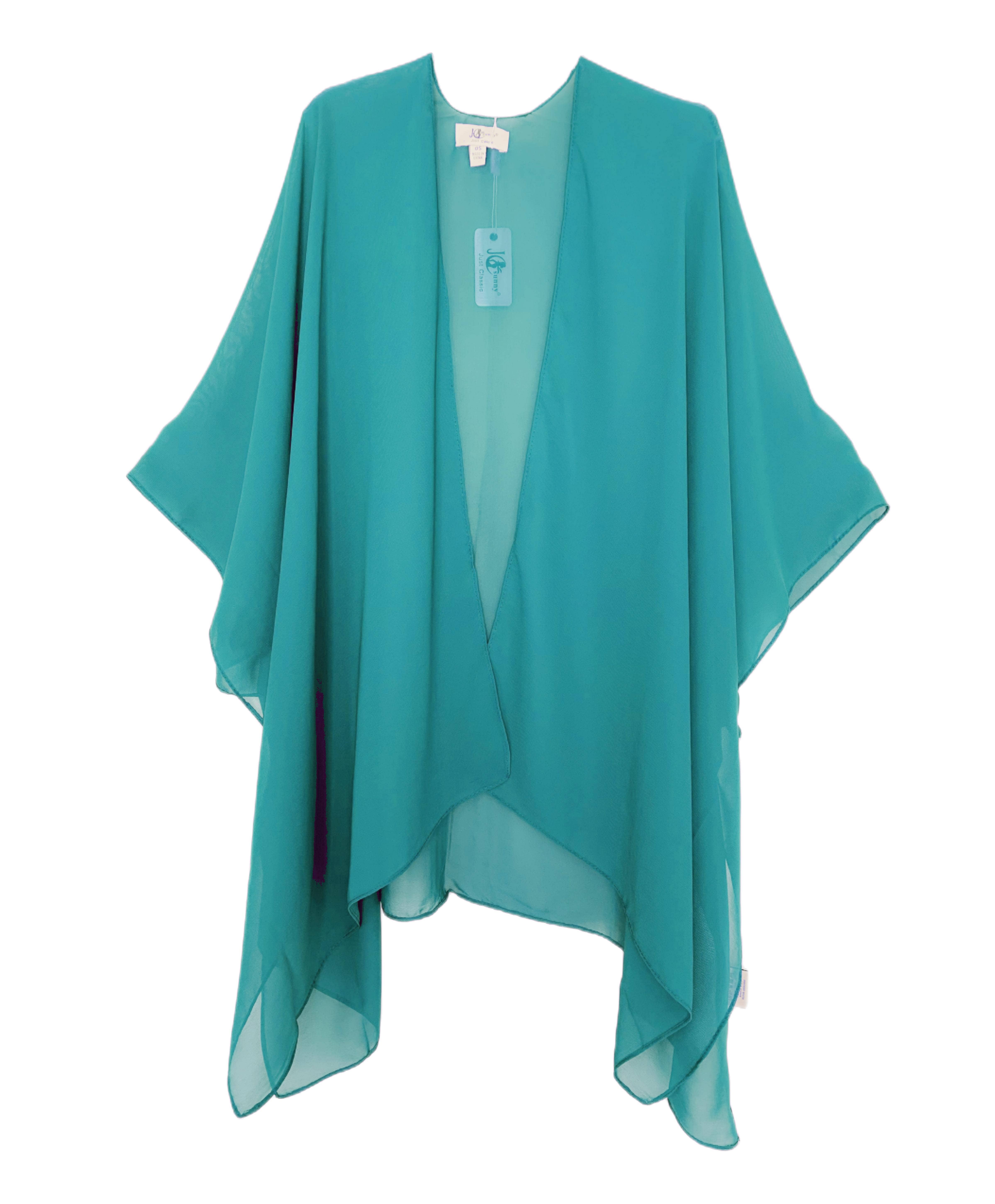JC Sunny Fashion - Wholesale Kimono - Women's - 24 Colors--JC071034 Solid Color Lightweight Cover-Up/Kimono3