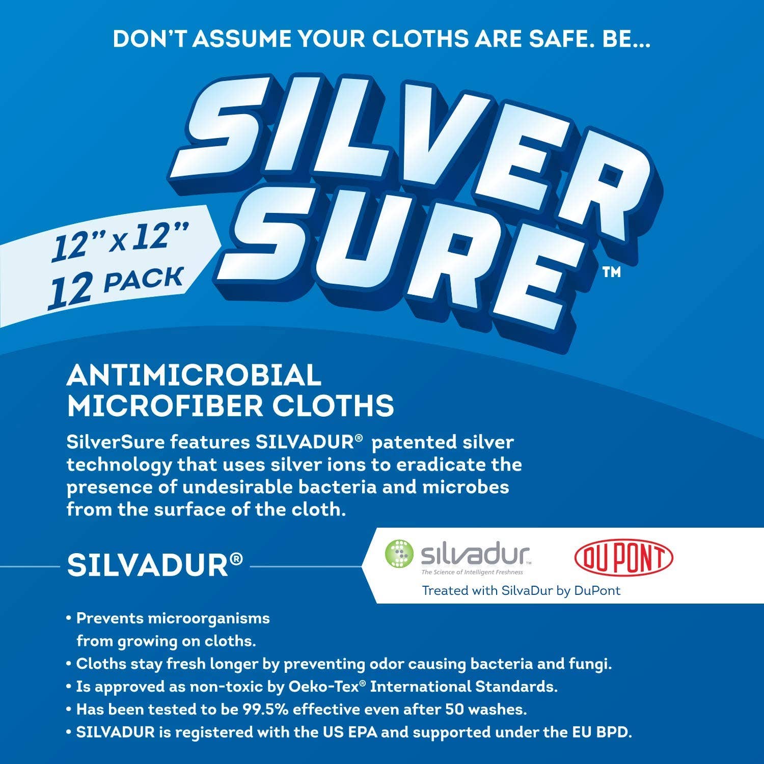 Arkwright Home - Wholesale Cleaning Cloth - Case of 240 Anti-Microbial Treated Cleaning Cloths - Colors2