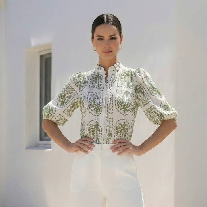 Miranda Blus | Grön för wholesale av Stellino