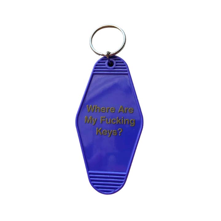Golden Hour Gift Co - Wholesale Keychain - Unisex - Where Are My Fucking Keys? Motel Style Keychain