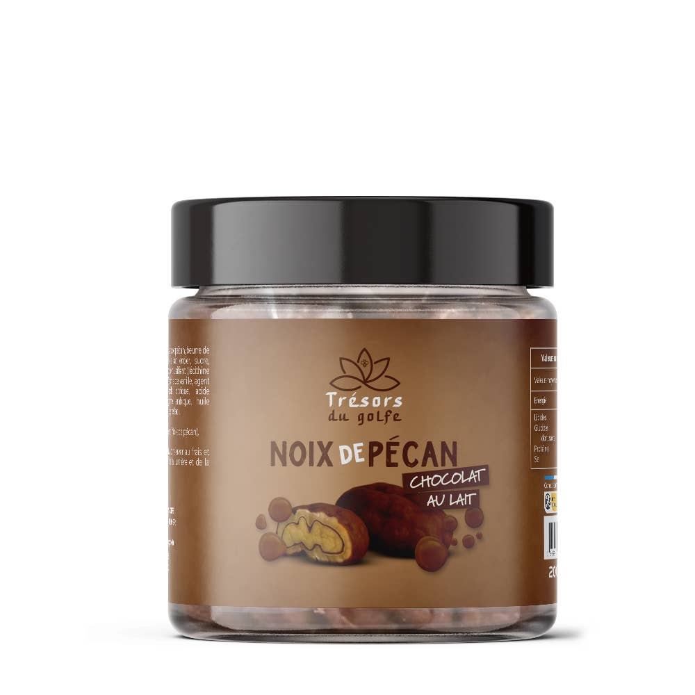 TRESORS DU GOLFE - Wholesale Chocolate Covered Sweets - Dubai-Coated Pecans - Milk Chocolate