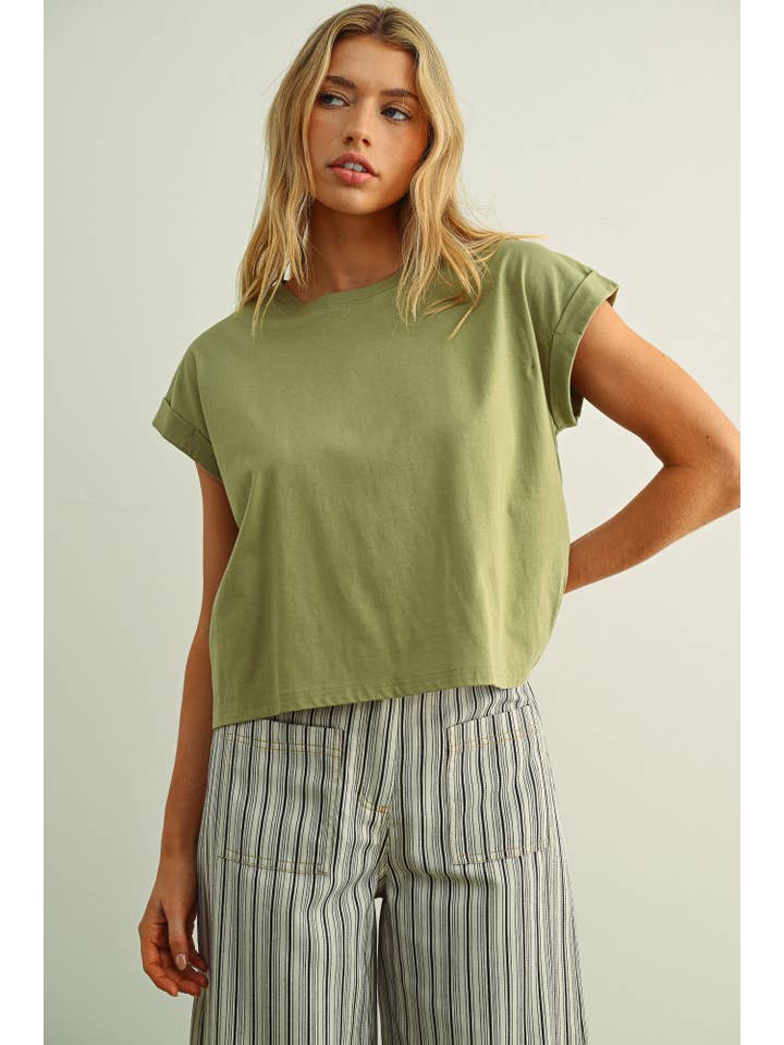 MIOU MUSE - Venta al por mayor Blusa - Mujer - Blusa de manga con puño y cuello redondo15