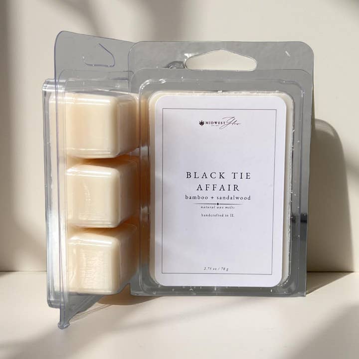 Black Tie Affair Wax Melts for wholesale by Midwest Glow