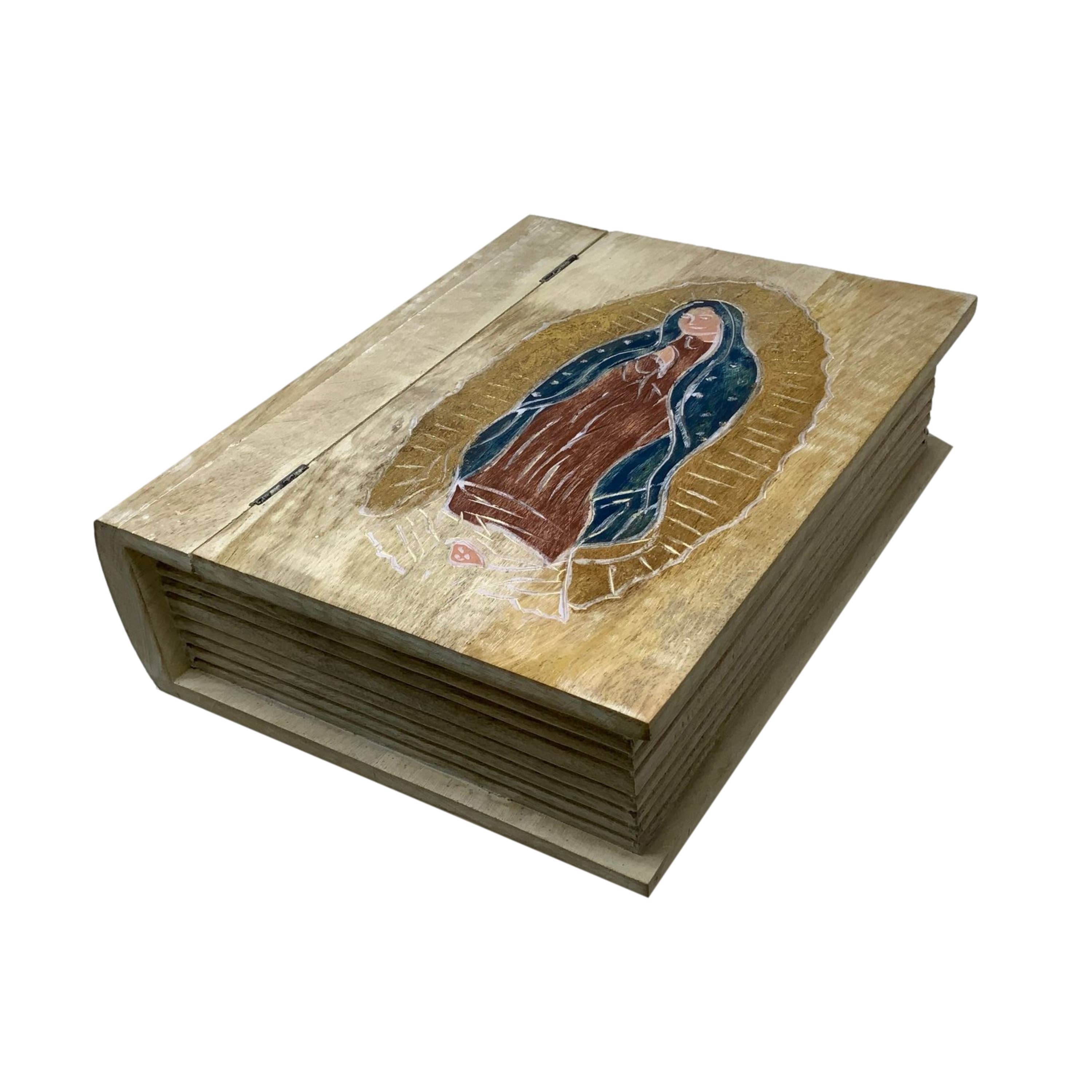 Wilco Home - Wholesale Decorative Box - Hand-Carved Virgin of Guadalupe Hinged Book Box-Dec 12th4