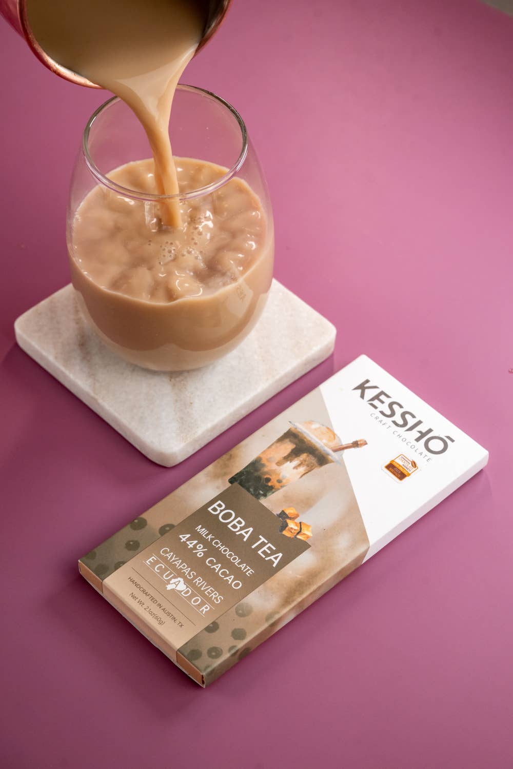 KESSHŌ - Wholesale Chocolate Bar - Boba Tea 44% Milk Chocolate Bar– Single Origin1