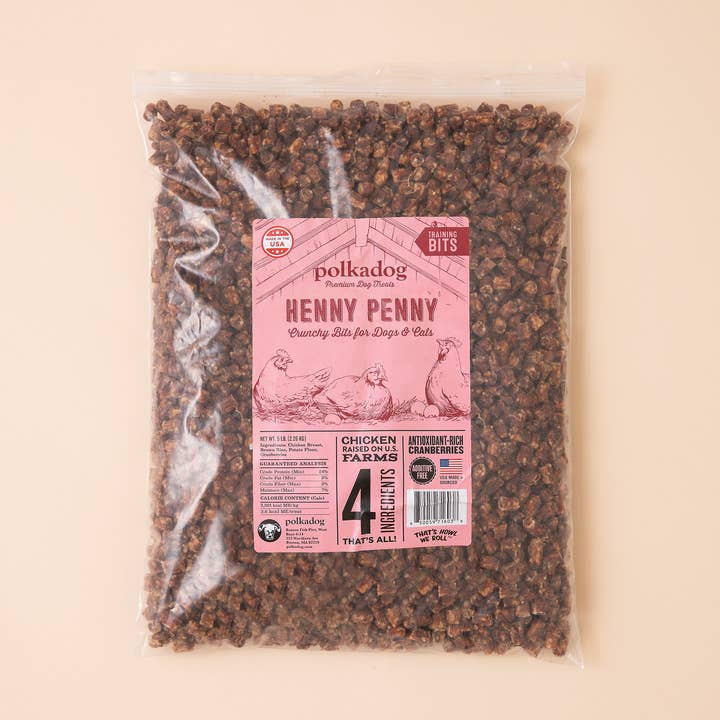 Bulk: Henny Penny Bits - 5LB - Dog Treats for wholesale by Polkadog