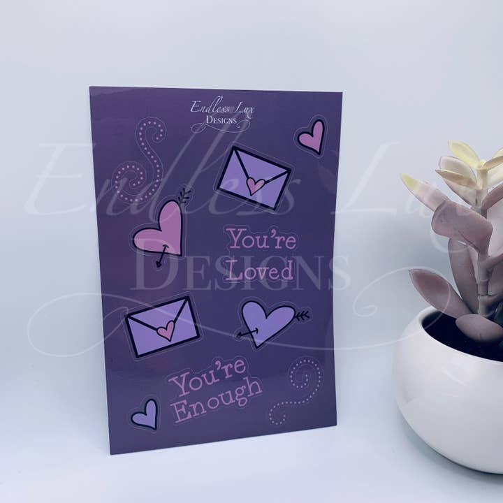 Valentine's Stickerbogen für den Großhandel von Endless Lux Designs