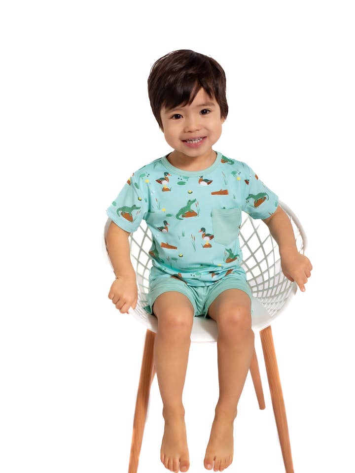 Bayou Buddies Pocket Shirt & Shorts for wholesale by Pearls & Pelicans